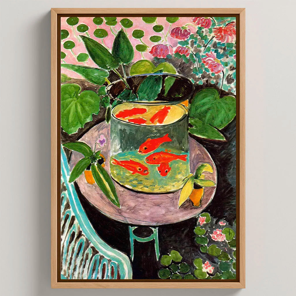 Gerahmtes Leinwandbild – Goldfische (1912)