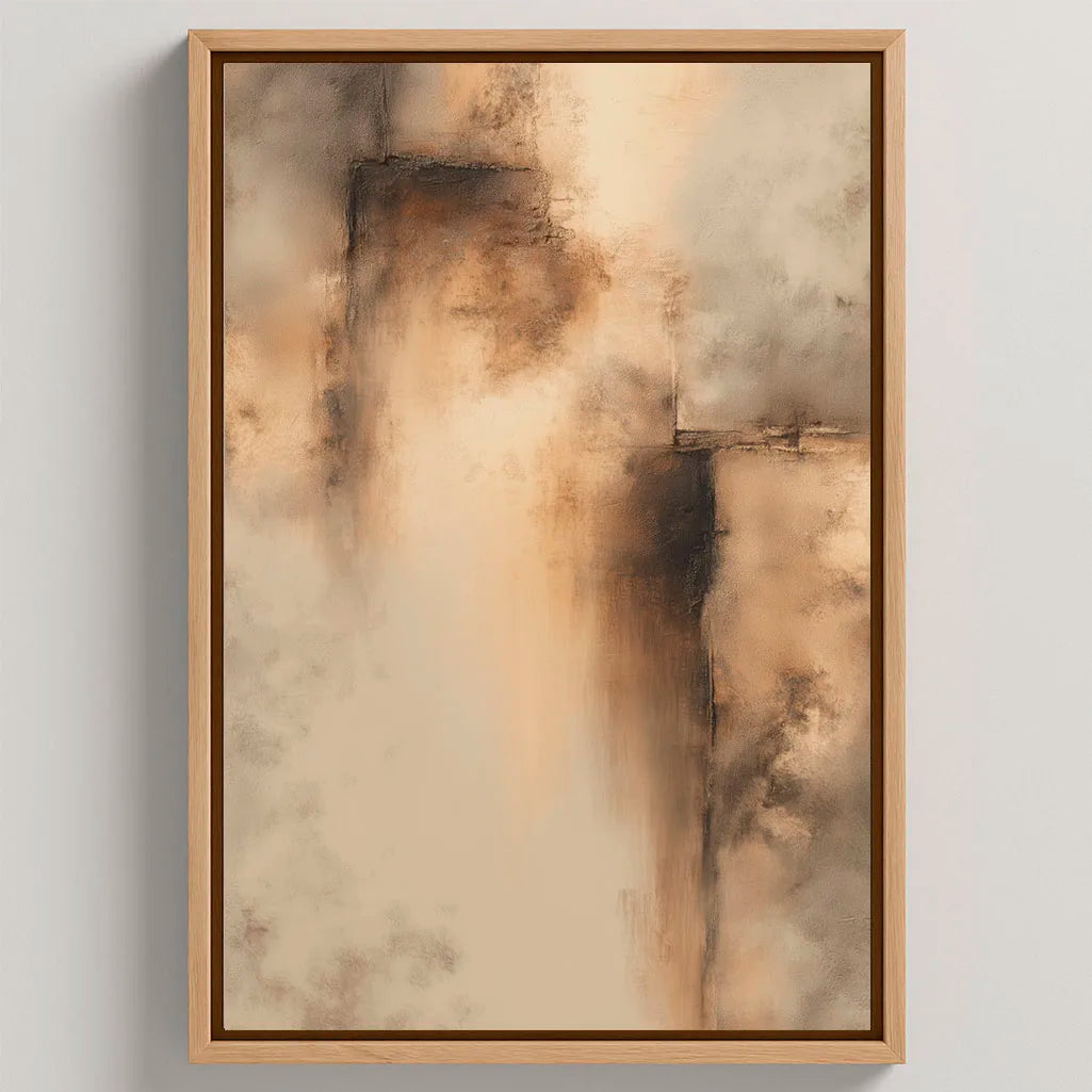 Gerahmtes Leinwandbild – Goldene Spur