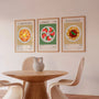 green red caprese recipe poster wall art for dining room italian decor