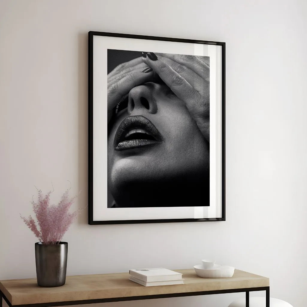 emotional portrait poster detail black white