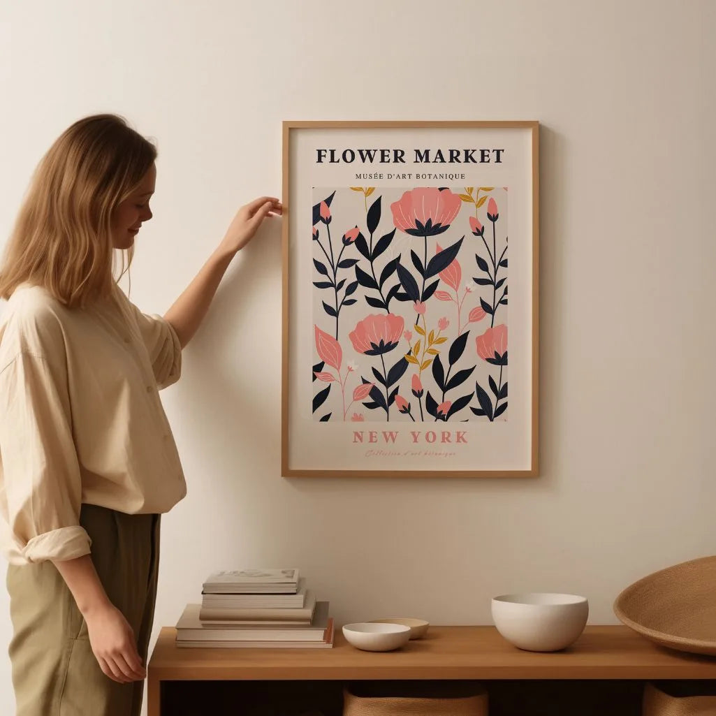 floral market detail poster