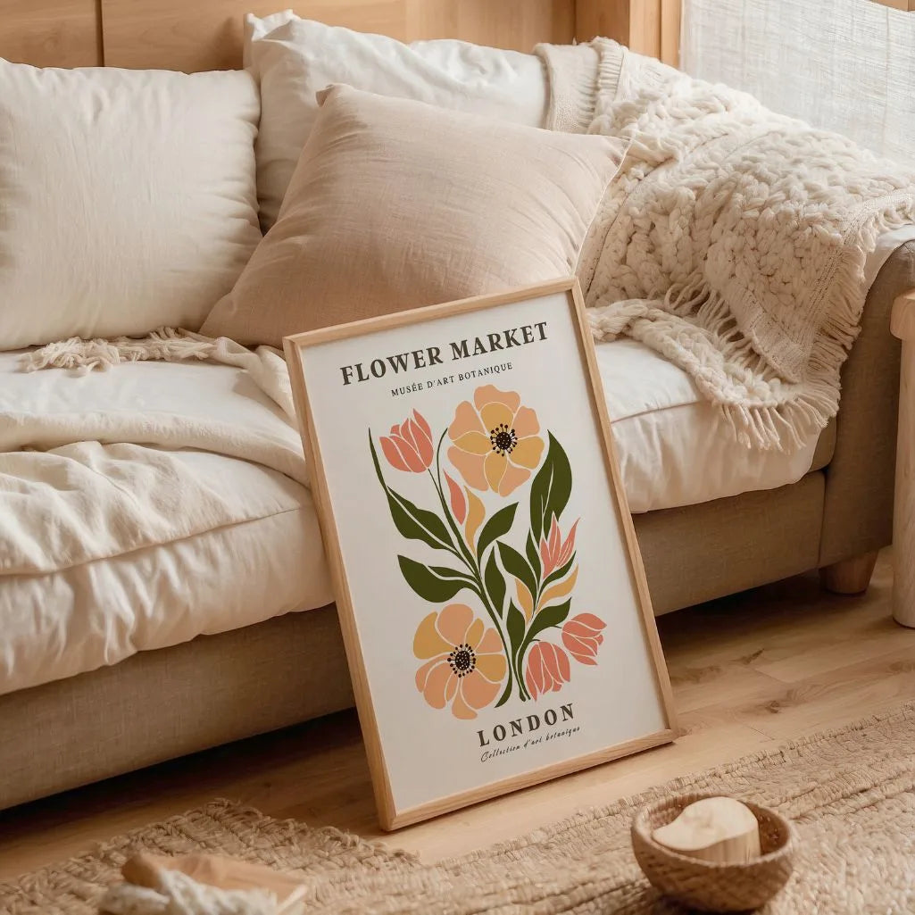 flower market london floral poster gallery wall botanical decor