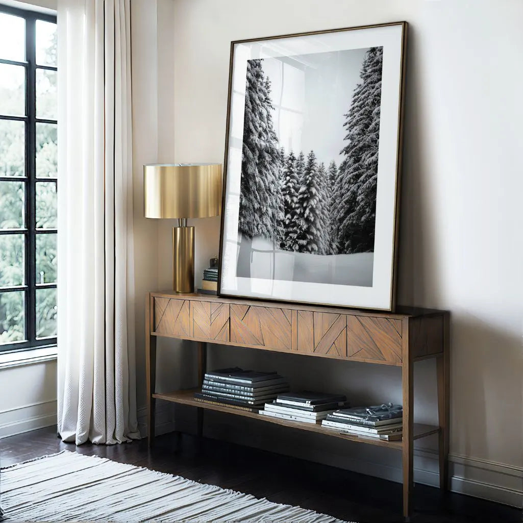 forest poster gallery wall black white