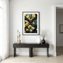 gold botanical poster bedroom modern wall art