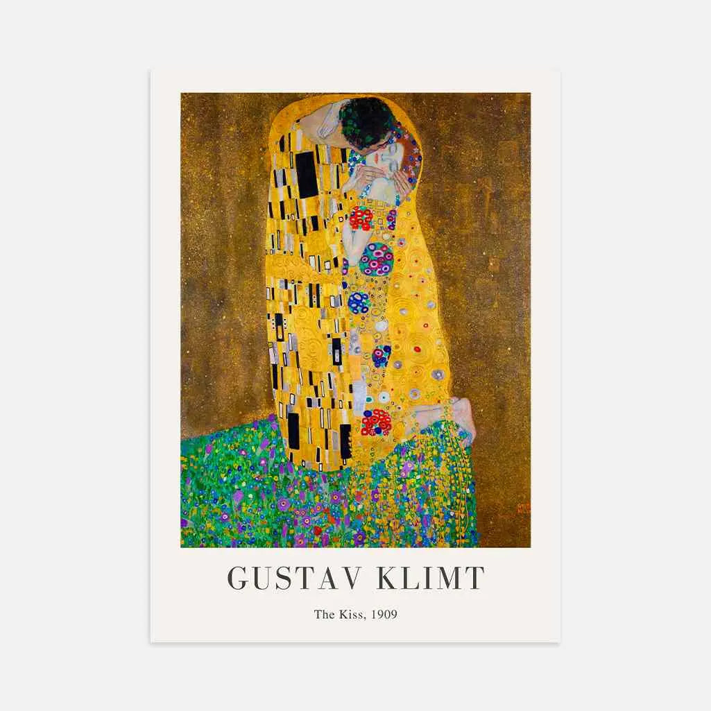 Gustav Klimt Poster – Der Kuss (1909)
