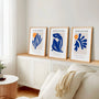 henri matisse cut out posters navy beige bedroom interior