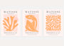 henri matisse poster set of 3 pastel cut out shapes wall art