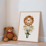 lion on the moon poster nursery decor