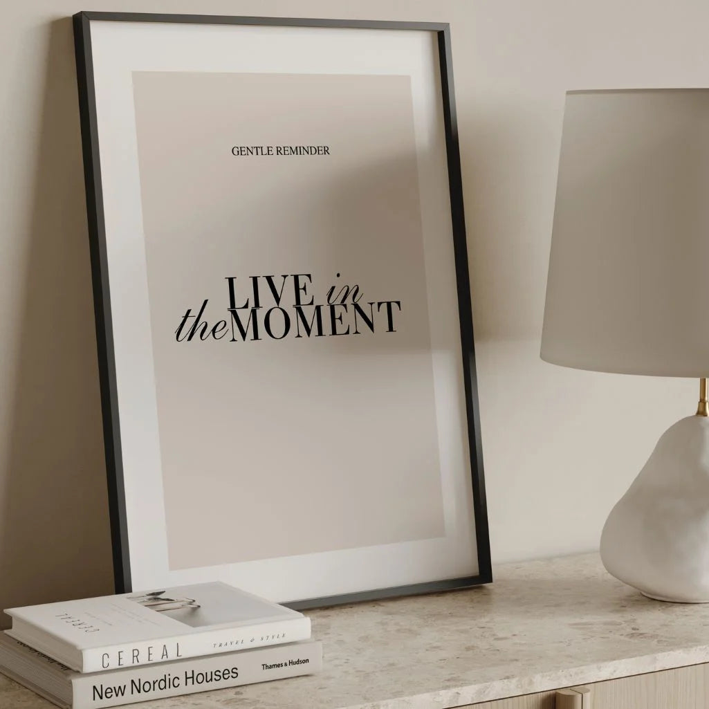 mindfulness quote poster home office wall art