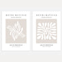 matisse beige organic forms poster set 2 wall art