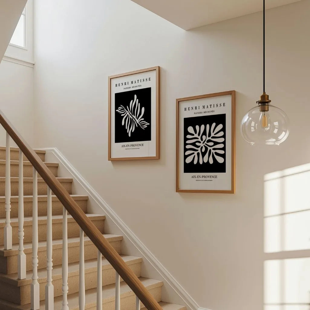 matisse black white poster set bedroom minimalist decor