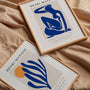 matisse blue poster set gallery wall modern abstract decor