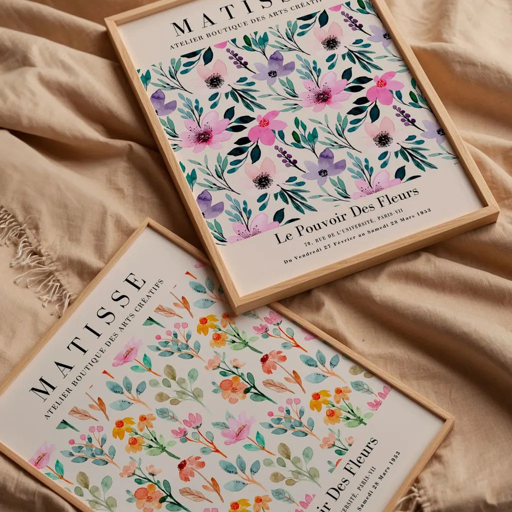 matisse gallery wall flowers poster