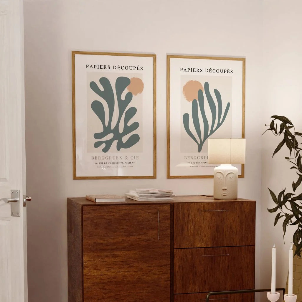 matisse poster set gallery wall green forms