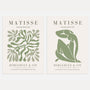matisse green abstract cut outs poster set of 2 modern wall art