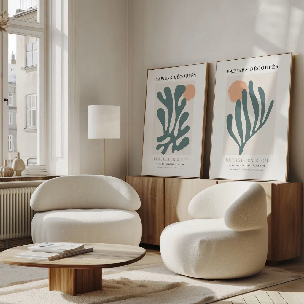 matisse green wall art living room decor