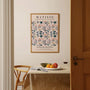 Matisse inspired pastel flowers poster displayed in gallery wall arrangement