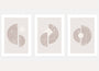 minimal beige abstract poster set of 3 neutral wall decor