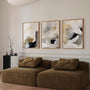 Minimalist abstract wall art set in neutral tones for calming home decor