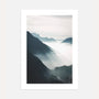 misty valley poster mountain landscape wall art