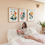 floral city poster set wall art for kitchen decor
