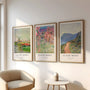 Claude Monet impressionist landscape poster set for bedroom wall decor