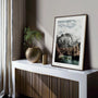 mountain lake poster living room wall decor