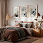 Neutral abstract poster set in beige and grey for minimalist interior