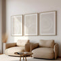 neutral circle texture poster set of 3 beige abstract wall decor