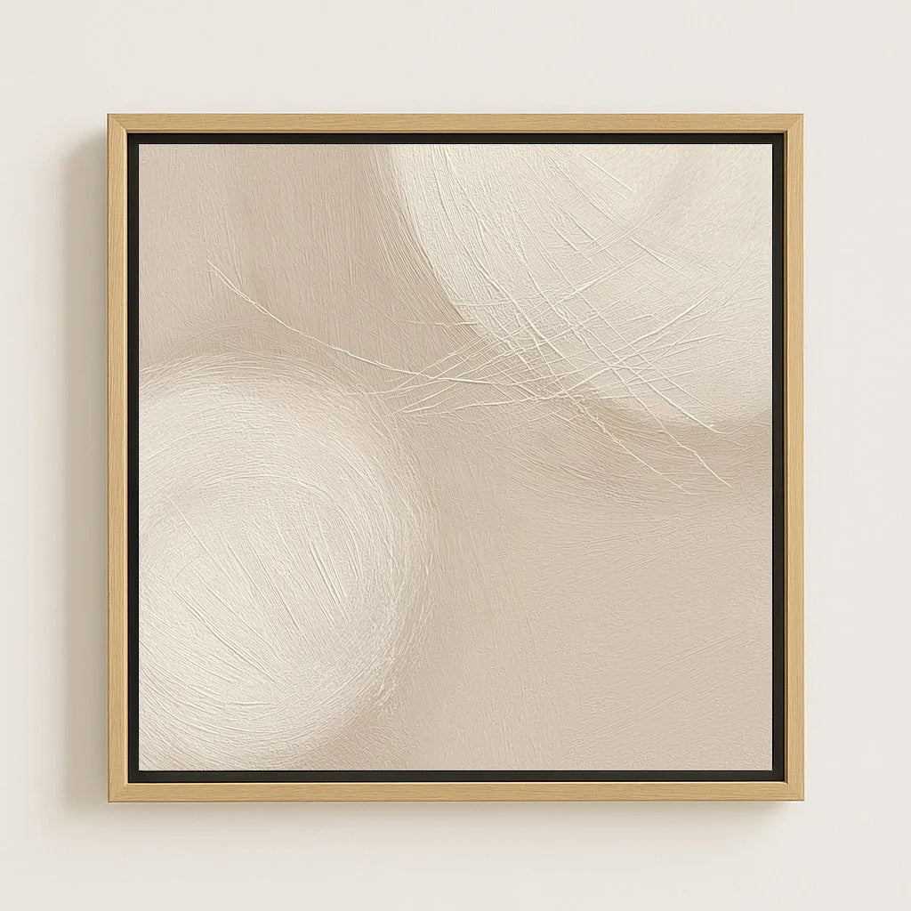 Gerahmtes Leinwandbild – Beige Harmonie