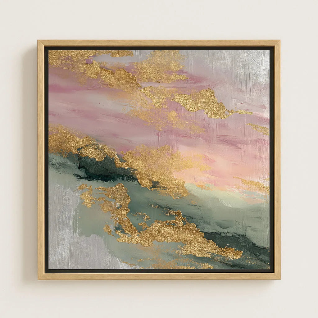 Gerahmtes Leinwandbild – Goldene Morgendämmerung