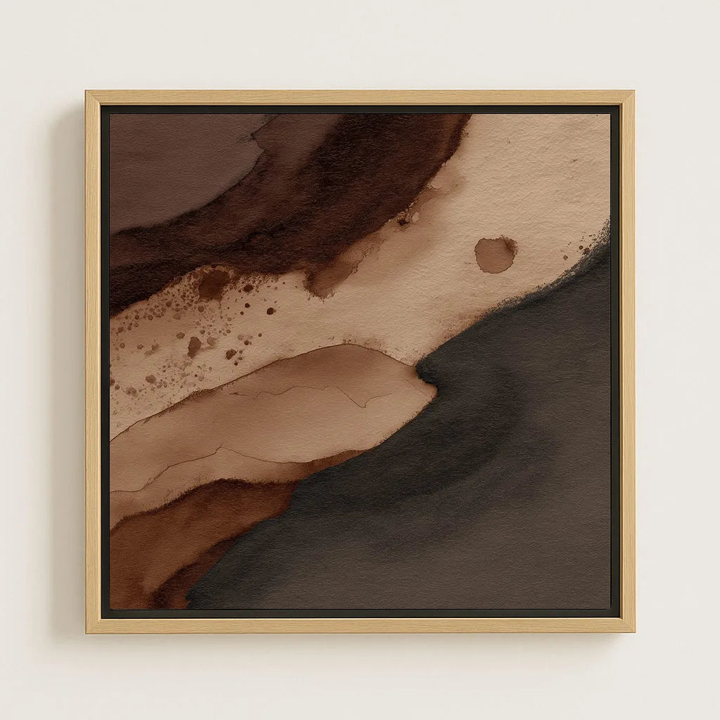 Gerahmtes Leinwandbild – Kaffeelandschaft