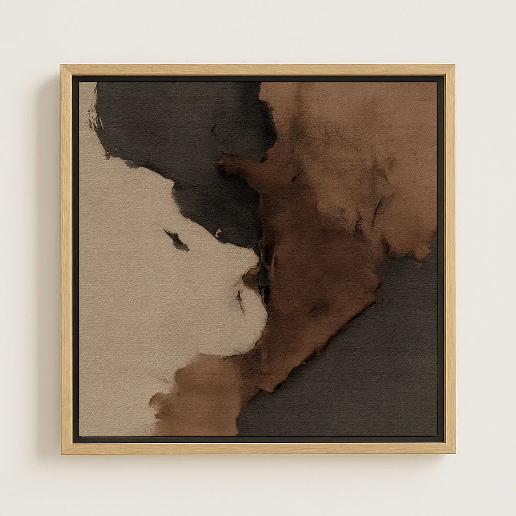Gerahmtes Leinwandbild – Dunkle Abstraktion