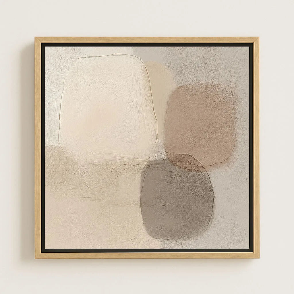 Gerahmtes Leinwandbild – Neutrale Balance