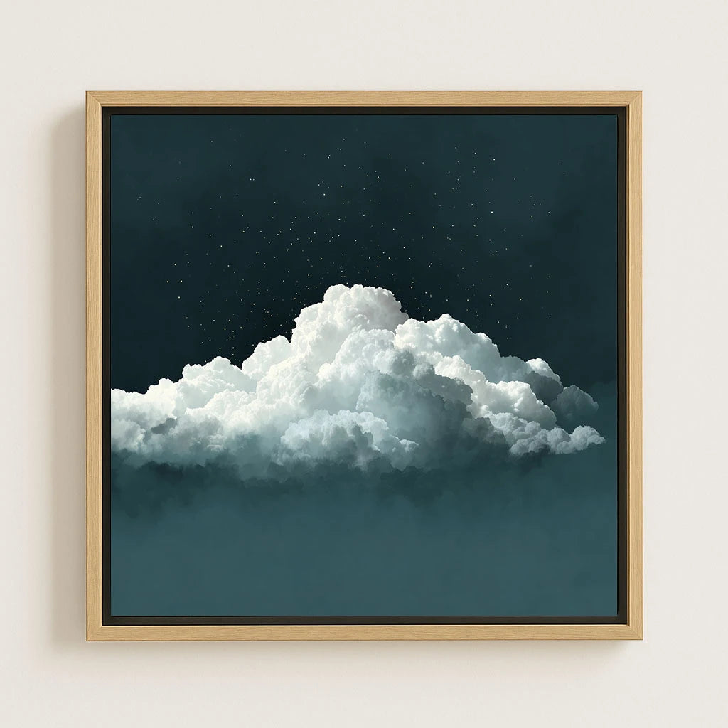 Gerahmtes Leinwandbild – Grüner Himmel