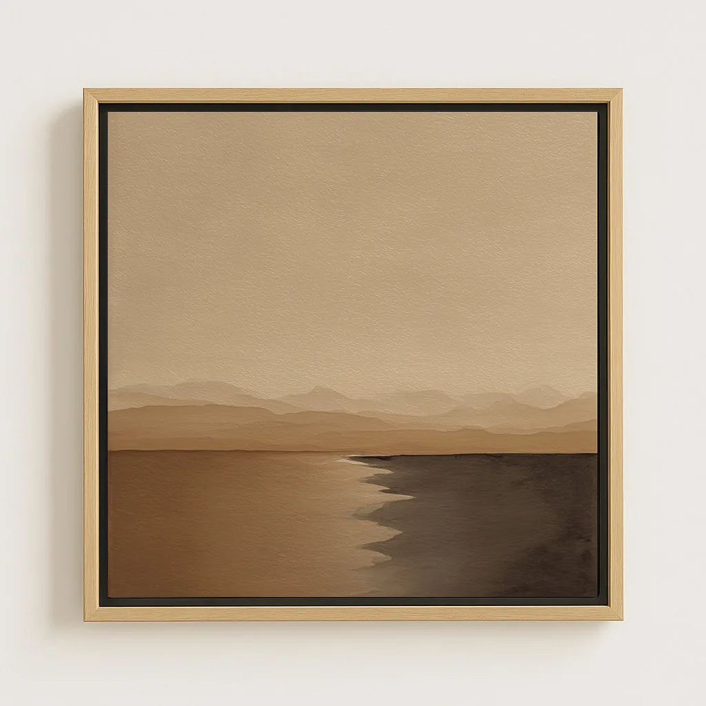 Gerahmtes Leinwandbild – Horizont der Stille