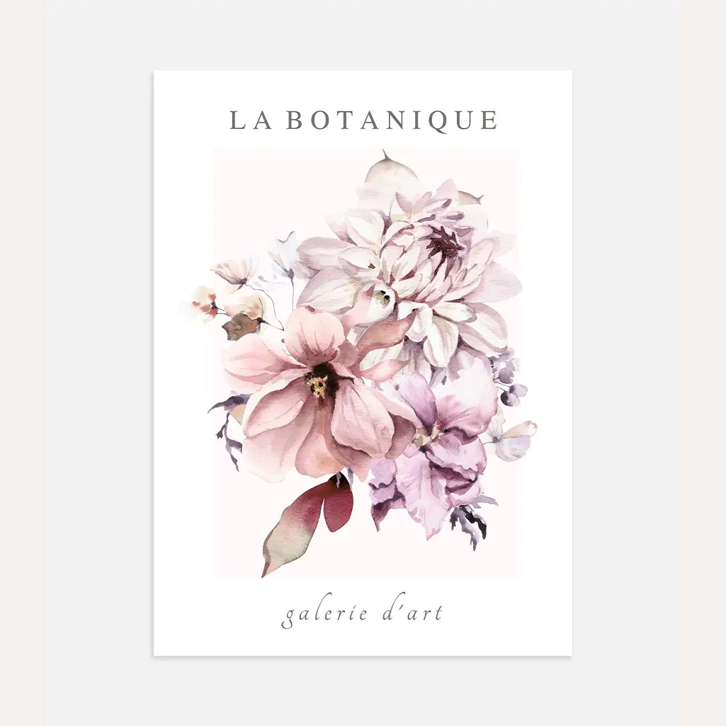 pastel watercolour bouquet poster soft floral wall art