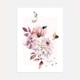 pastel watercolour flower composition poster romantic floral wall art