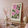 pink floral wall art kitchen decor