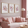 pink lilac bouquet poster set wall art for gallery wall decor