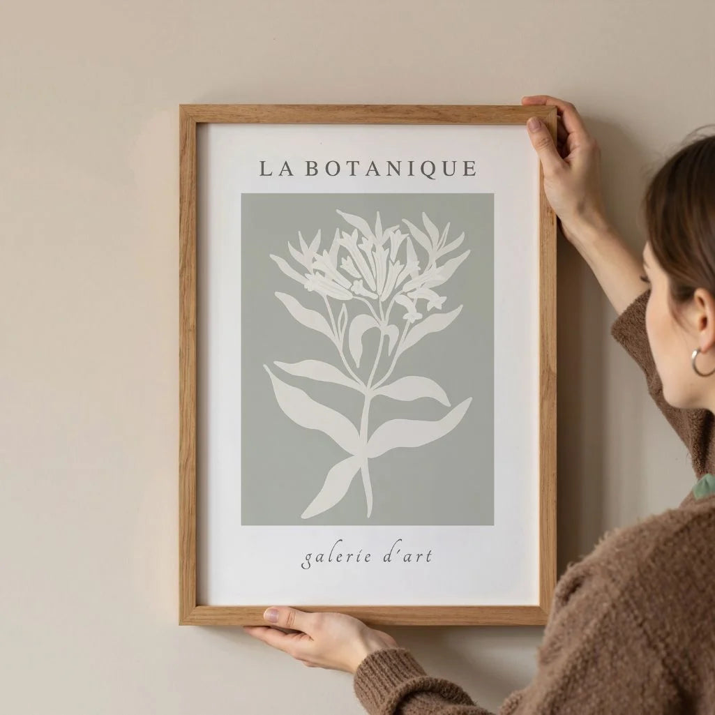 sage botanical plant poster gallery wall modern decor