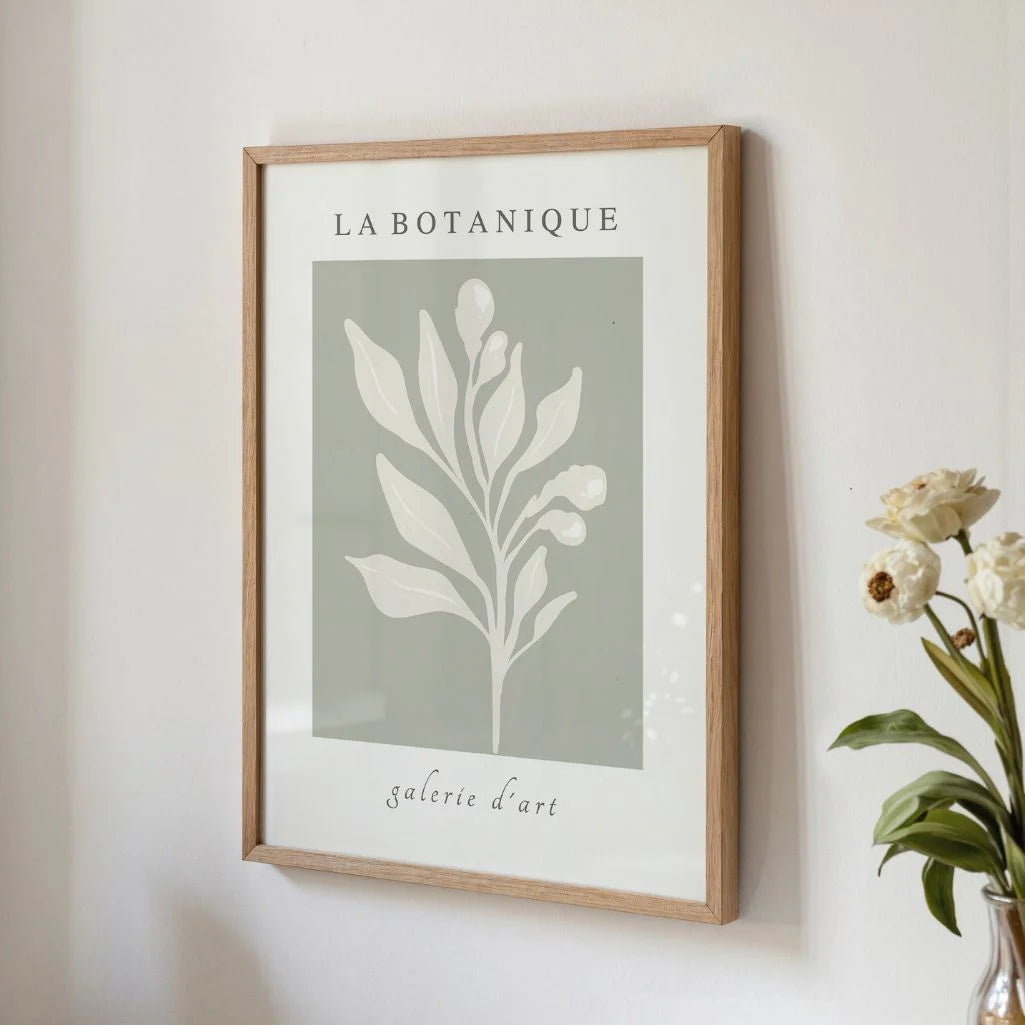sage branch poster bedroom calm green neutral decor