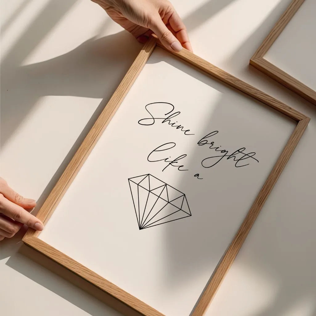 diamond quote poster bedroom wall art