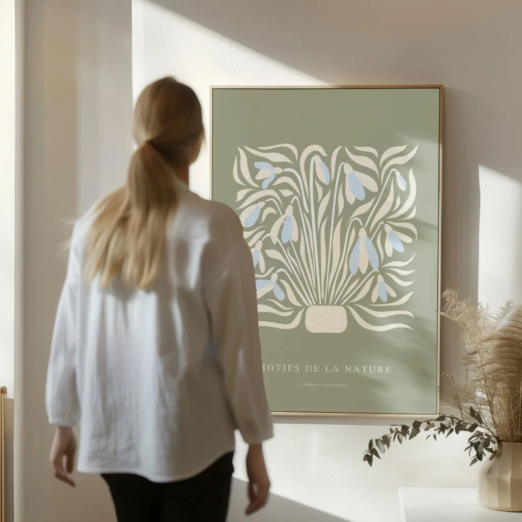 snowdrops poster bedroom soft floral wall art
