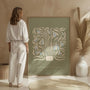 snowdrops poster kitchen olive botanical decor