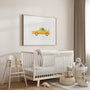 turtle yellow car poster kids bedroom wall art