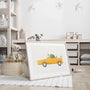 turtle yellow car poster kids gallery wall