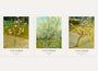 Vincent van Gogh blossom tree poster set with spring landscape wall art