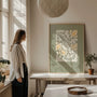 white lilies poster gallery wall natural palette decor