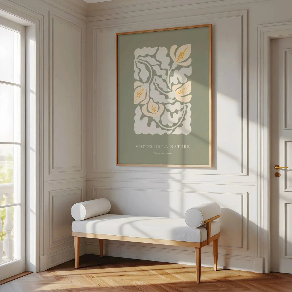 white lilies poster living room elegant floral decor